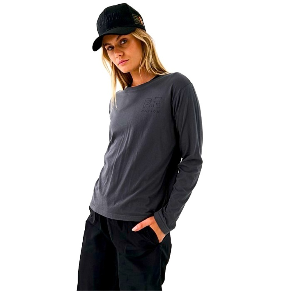 P.E Nation Heads Up Long Sleeve Top Dark Shadow Size Small NWT